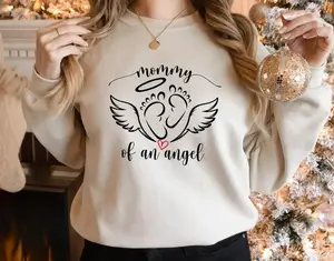 Mommy of an Angel Sweatshirt, Hoodie & T-Shirt – Baby Loss, Miscarriage, Infant Memorial Clothing Gift