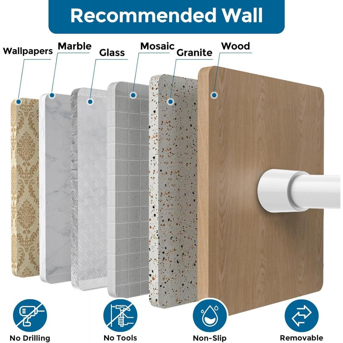 2/4 pcs Telescopic Retractable No Drill Tension Curtain Rod Shower Curtain Rod Kitchen Rod for Hanging Cloths Kitchen Utensils – Adjustable, Durable, and Easy to Install 2/4 pcs Telescopic Retractable No Drill Tension Curtain Rod Shower Curtain Rod Kitchen Rod for Hanging Cloths Kitchen Utensils – Adjustable, Durable, and Easy to Install