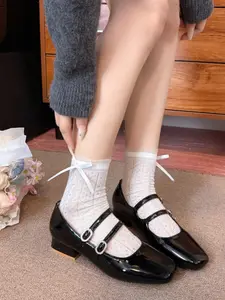 Women's Fashion Elegant PU Leather High Heel Shoes, Square Toe Thick Sole Single Shoe, Versatile All Season Footwear