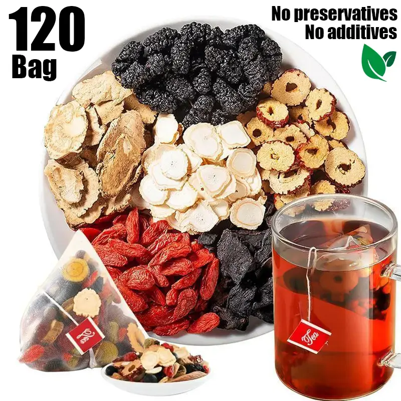 Factory Direct Ginseng Six Treasures Herbal Kidney Tea, Natural Organic Alkaline Kidney Cleanse Detox Blend, Traditional Wellness Beverage for Men & Women, Perfect Shareable Gift ﻿