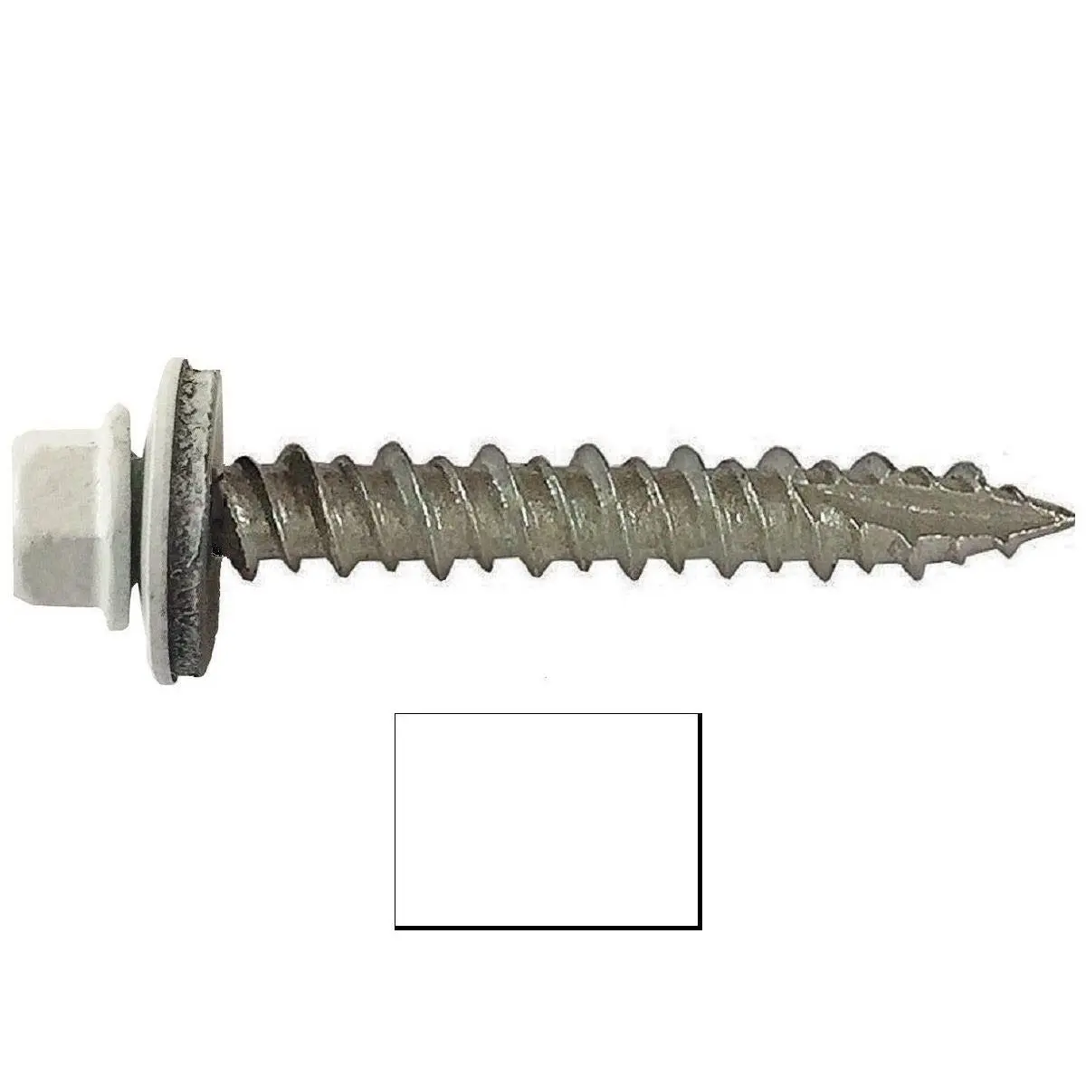 Powerpro White Metal Roofing Screws, 10 x 1.5 in, 250-Pack, Durable Zinc Coated Metal with Chromate Sealer for Steel Roofing, Wood Purlins, and Residential Construction, Pro-Stick Bit