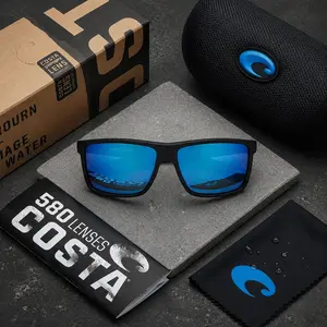 Costa Del Mar Rinconcito Polarized Sunglasses For Men and Women UV400 – Premium Box & Cloth Included, Dustproof, Windproof, Anti-Blue Light, Anti-UV, Gifts For Him