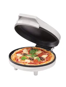 Betty Crocker 8-Inch Travel Pizza Maker Plus, Indoor Electric Grill with Insulated Travel Bag, Nonstick Pan for Pizzas, Quesadillas, Nachos and more, Personal Pizza Machine, 760W, BC-4959CW, White