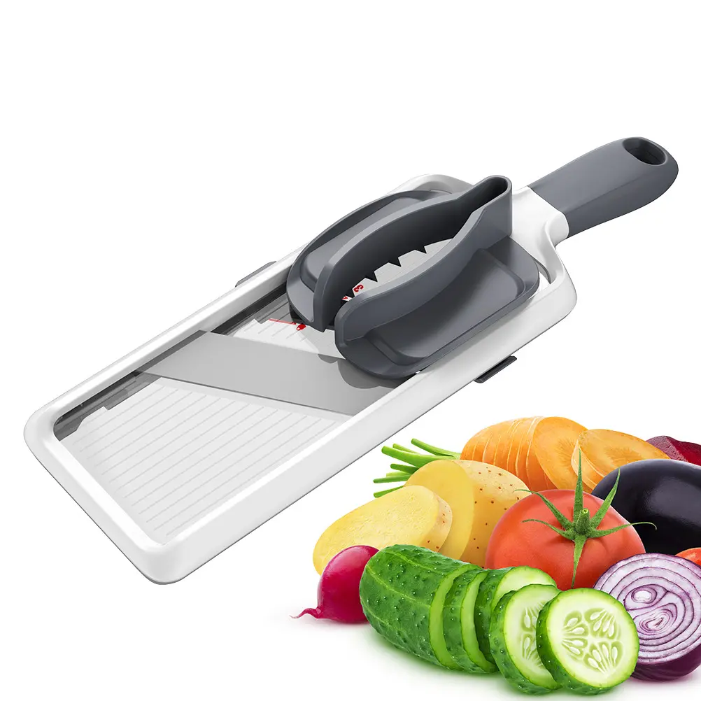 Adjustable Mandoline Slicer, Multi Blades Vegetable Cutter with Hand Guard, Kitchen Veggie Dicer Slicer for Onion Carrot Cucumber，Safe Kitchen Vegetable Mandoline Slicer，Adjustable Mandoline Slicer Vegetable Cutter