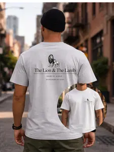 Lion and Lamb graphic man tee
