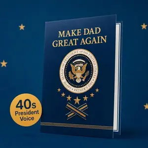 Funny Fathers Day Card with Sound, Funny Talking Card for Dad Husband Grandpa, Plays Real Voice 35-Second Audio, 5x7 Best Dad Gift from Son Daughter Wife