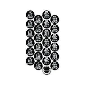 25 Pack - Eat Sleep Judo Repeat Martial Arts Sport Pinback Buttons - 1.5 Inch