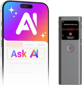 Portable AI Digital Voice Recorder - Voice Activated AI Note Taker with Transcribe, Summarize, Playback Functions, 90+ Language Support for Meetings, Lectures