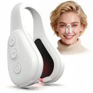 EMS Nose Shaper Lifting Clip, Soft Silicone Bridge Reshaper for Wide Flat Noses, 3D Contoured Non-Surgical Nose Enhancer, Daily 15 Min Wearable Beauty Tool for Nasal Bridge Refining, Pain-Free Facial Contour Sculpting Device