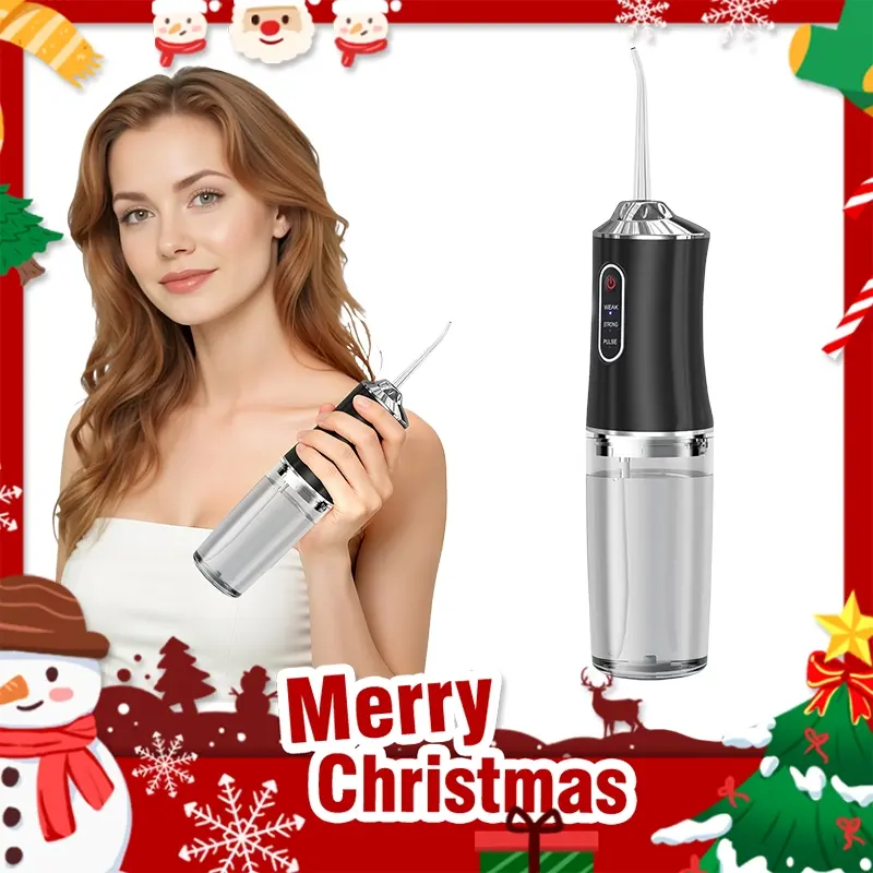 Electric Plaque Cleaner with 4 Nozzles, Rechargeable, Deep Cleaning Mode, Dental Cleaning, Oral Care, Christmas Gift for Friends, Teeth Cleaning Machine