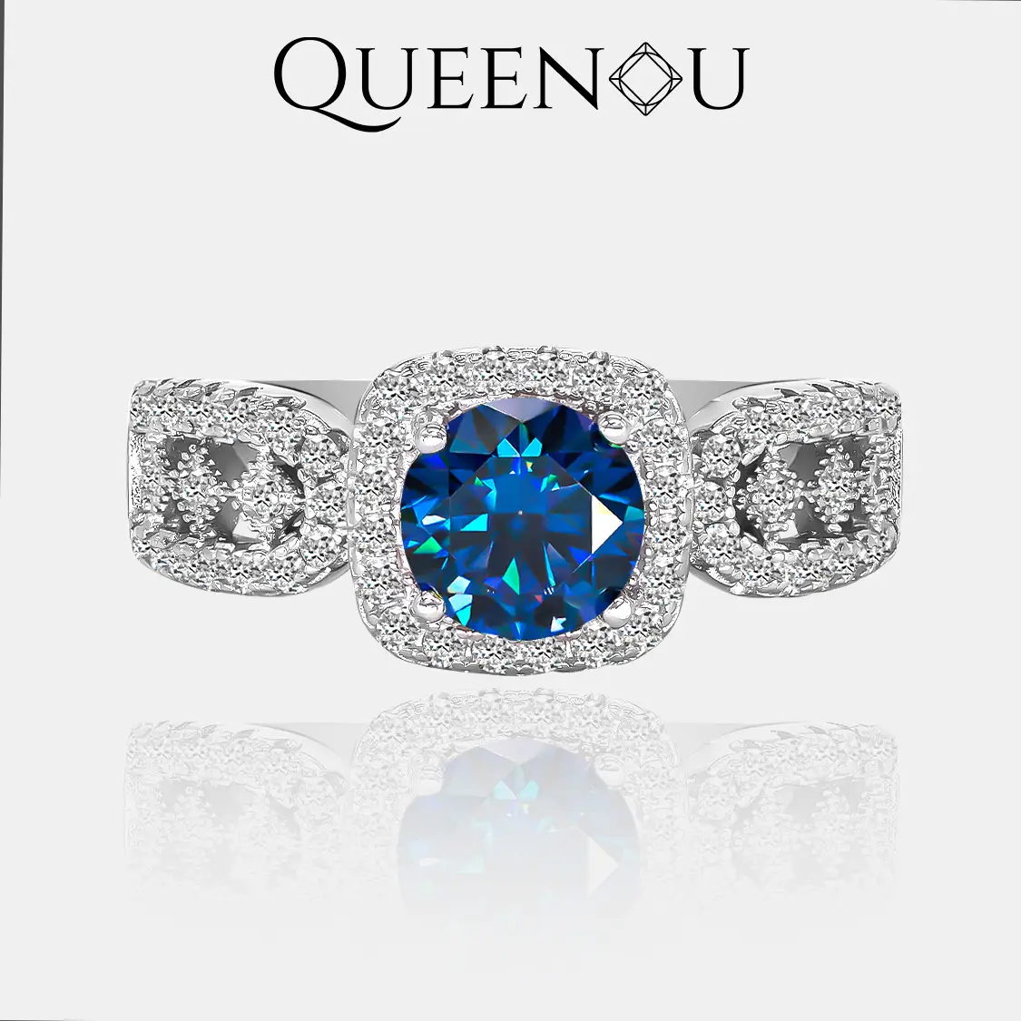 【#290】1CT SYNTHETIC MOISSANITE RING – Stunning Wedding, Engagement, or Anniversary Gift for Women. Timeless and Fashionable Jewelry for Every Occasion