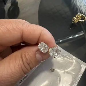 1 Pair Romantic Cubic Zirconia Stud Earrings For Women For Party Engagement Anniversary Jewelry Valentine's Day Gift