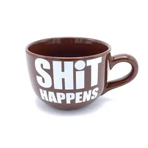 Shit Happens... Giant 22 oz Round Novelty Coffee Mug