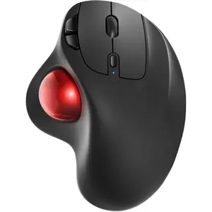 M501  Trackball , Rechargeable , Easy Thumb Control,  & Smooth , 3 Device Connection ( or USB Receiver), Compatible for PC, Laptop, , Windows.