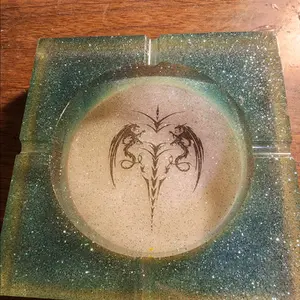 dragon square ashtray