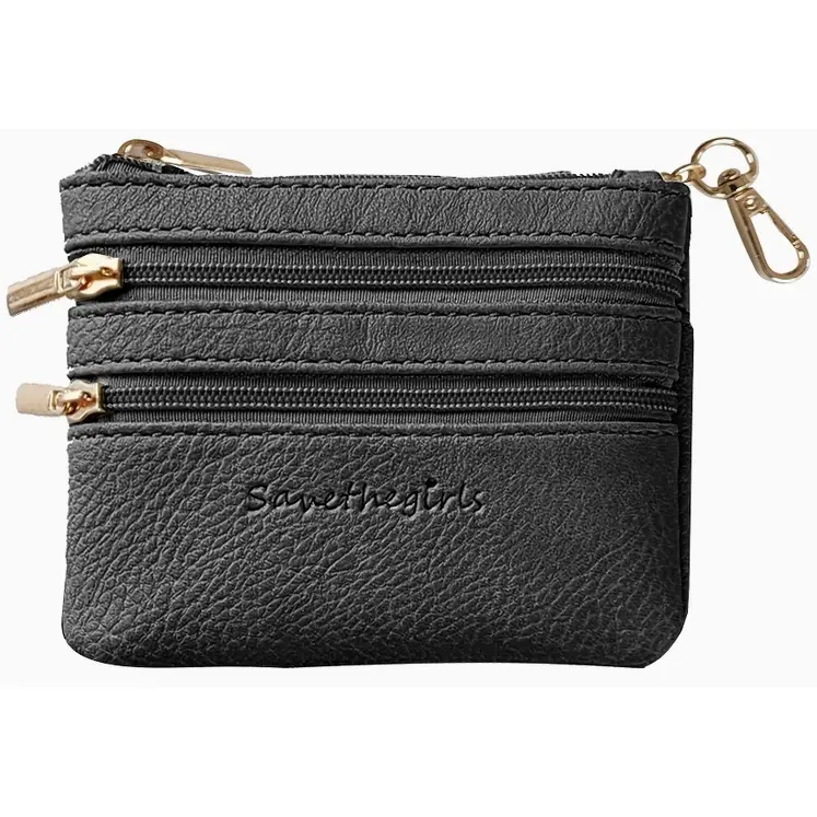 ZIPPERED POUCH - VEGAN LEATHER