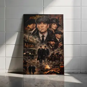 Peaky Blinders Vintage Poster – Thomas Shelby Gangster Wall Art, Retro British Crime Series Aesthetic Print, Dark Cinematic Decor, TV Show Gift (poster only, no frame)