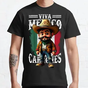 Graphic Tshirt Tee with Mexican Cowboy, Funny Shirt, men Gifts, Ballhog Summer Shirt for Fabric top campust shirt