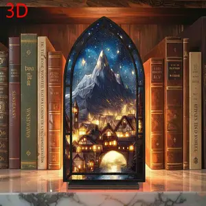 3D Velaris Acotar Book Nook for Bookaholics, Night Court Fantasy Bookshelf Decor, Perfect Gift for Book Lovers & Readers, Library Decoration, Home Decor Accessory, Interior Decoration Accessories