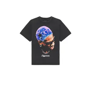 Stadium LA Rodman Purple Stars Tee in Washed Black Unisex