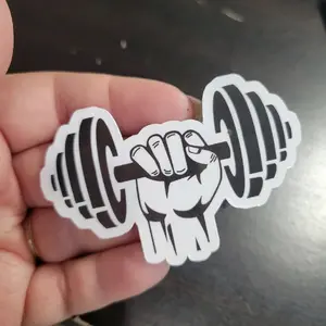 weightlifting sticker, dumbell sticker, gym stickers