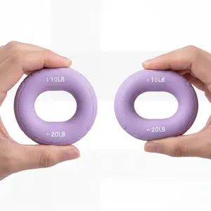 Silicone Hand Grip Strengthener Ring Dual-Resistance 10-40LB for Hand Therapy & Grip Strength US Adaptation Compact Portable Features Elliptical Design Non-Toxic Skin-Friendly