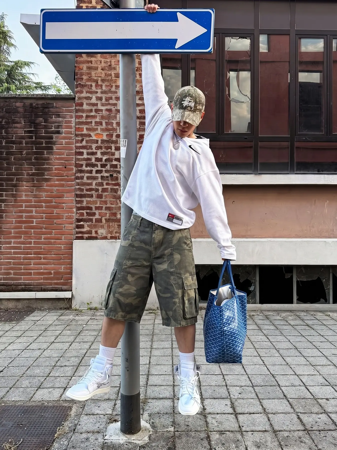 Camouflage Shorts, Camouflage Print Shorts, Chic Camouflage Shorts, Casual Sporty Shorts, Workwear Denim Shorts, Multi-Pocket Denim Shorts, Summer Pants, Loose-Fit, Street Style, Cotton, Hip-Hop Fashion