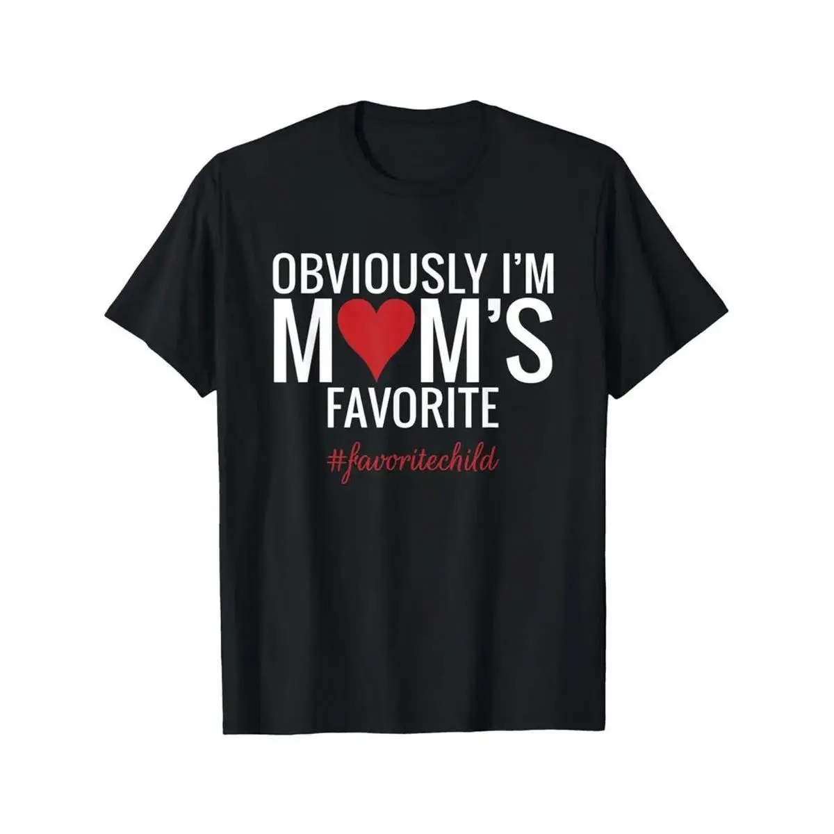 I am my mother's favorite son daughter printed T-shirt, 1 piece, cotton, seasonal casual men's T-shirt, round neck cotton short sleeve T-shirt, outdoor sports holiday gift, soft-touch cotton, everyday essential, unisex, camping life