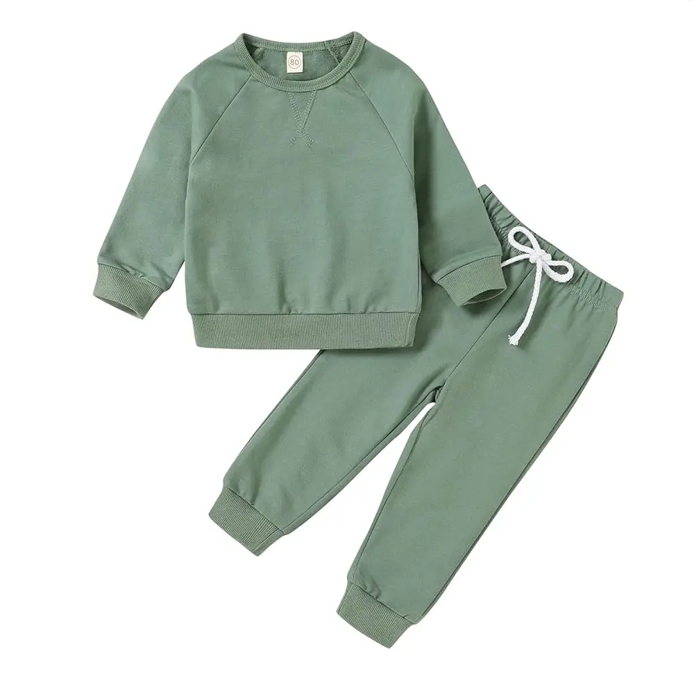 Fall Outfits for Toddler Girl Boy Long Sleeve Top and Long Pants Set Toddler Sweatsuits