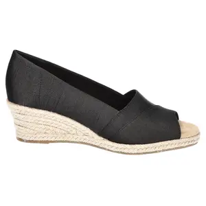 Easy Street Womens Jasper Espadrille Casual Sandals Casual Mid Heel 2-3" - Black Easy Street Womens Jasper Espadrille Casual Sandals Casual Mid Heel 2-3" - Black