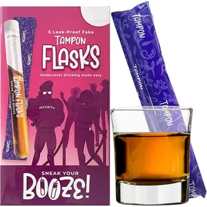 Tampon Flask - 5 Leak-Proof Fake Hidden Flasks Liquor for Women |   Alcohol Flask Tampon - Tampon Alcohol Tubes Perfect for Concert, Cruise, Sports Event, & Party Using Tampon Flasks