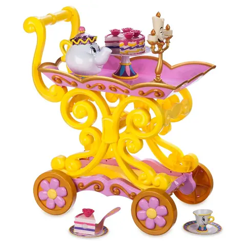 Disney Store Belle ''Be Our Guest'' Singing Tea Cart Play Set – Beauty and the Beast