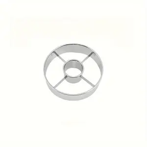 1pc Durable Stainless Steel Donut Mold - Perfect For Homemade Doughnuts For Bakeshop Eid Al-Adha Mubarak