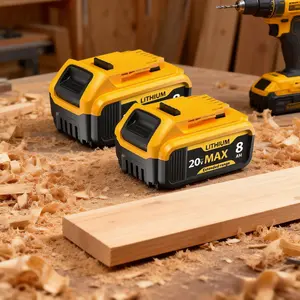 2 Pack-DeWalt battery high capacity 8Ah 20V,Replacement for DeWalt 20V Max XR Lithium Ion Tools,Compatible with DCB201,Drills,Saws and Cordless Power Tools