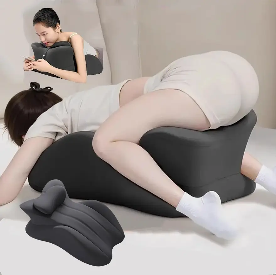 Adult Prone Pillow, Supportive Rest Cushion for Sitting Up, Non-Slip Elevated Bedding Aid , Back Leg Knee Elevation at Home Memory Foam Backrest Coup