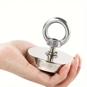 1X180 lbs Magnet Fishing Kit, Large Nd Rare Earth Magnet, Strong Magnet, Strong Magnetic, Suitable for River and Magnet Fishing, Suitable for Home, Kitchen, Indoor/Outdoor Use, Stainless Steel Construction, Durable Fishing Kit