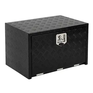 Garvee Heavy Duty Aluminum Diamond Plate Tool Box Chest Box Pick Up Truck Bed RV Trailer Toolbox Storage Lockable Organizer with Lock Keys
