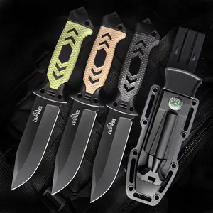 G1500 Hunting Fixed Blade, 8Cr13 Blade, Fiberglass Reinforced Nylon, with Multi functional Sheath, EDC Cutting Adventure Tool, Outdoor Survival Knife, Men's Holiday Gift