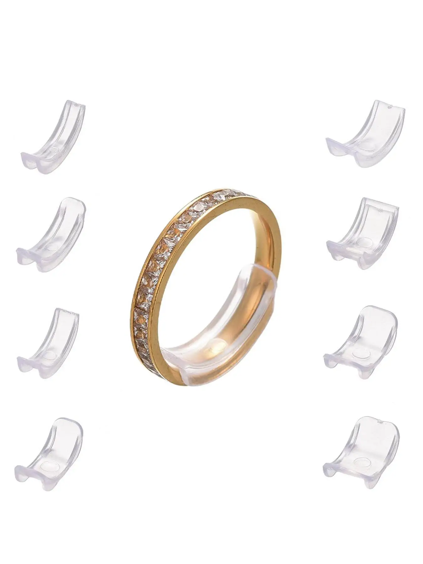 Invisible Ring Size Adjuster, 8pcs/set Ring Size Adjuster, Ring Size Adjuster for Men & Women, Fashion Jewelry Accessories for Daily Use