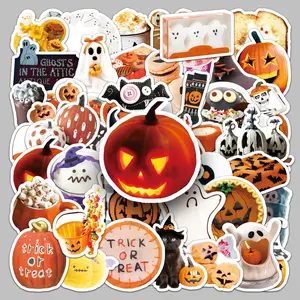 50pcs Halloween INS Style Stickers, Premium Skull Stickers, Suitable for Faith-based Designs Such As Scrapbooks, Diaries, Laptops, Water Bottles, Cars, Etc., As Gifts with Positive Information