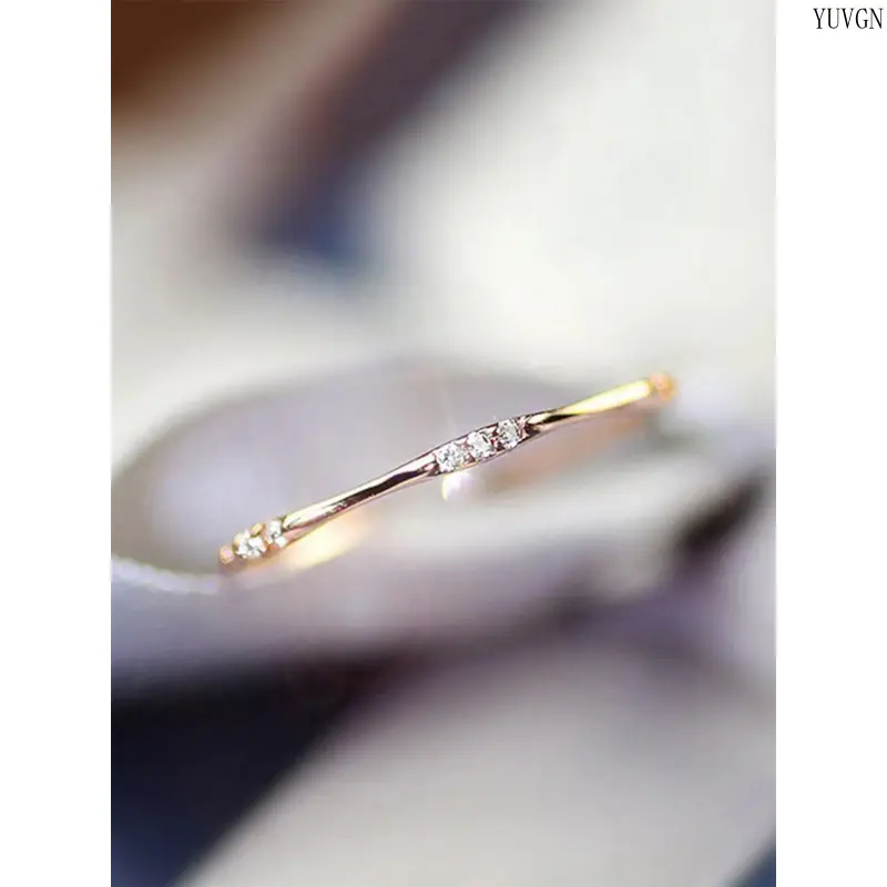 Women's Elegant Rhinestone-Decor Engagement Ring - Minimalist Promise Ring, Chic Dainty Indoor Recreation Jewelry, Ideal Gift for Girlfriend (summerwins), Engagement Rings