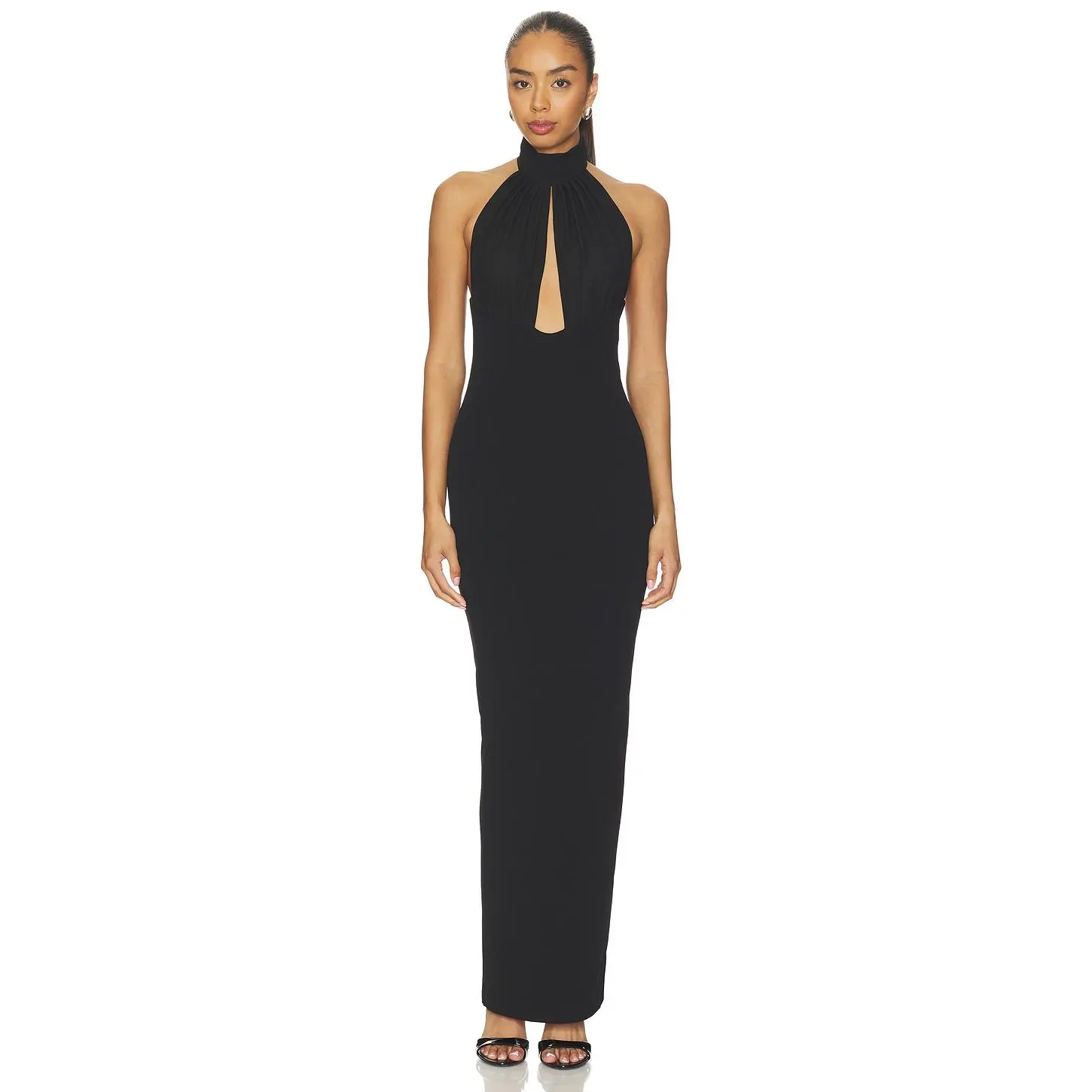 Nookie Martini Halter Gown in Black