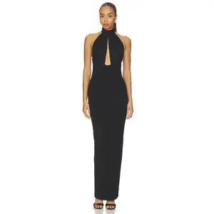 Nookie Martini Halter Gown in Black