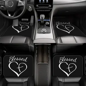 Set of 4 Decorative Car Floor Mats - Non-Slip, Machine Washable, Idealfor Vehicles, Suvs, And More. an Excellent Present for Anyone, Perfect forCar Interior Decoration