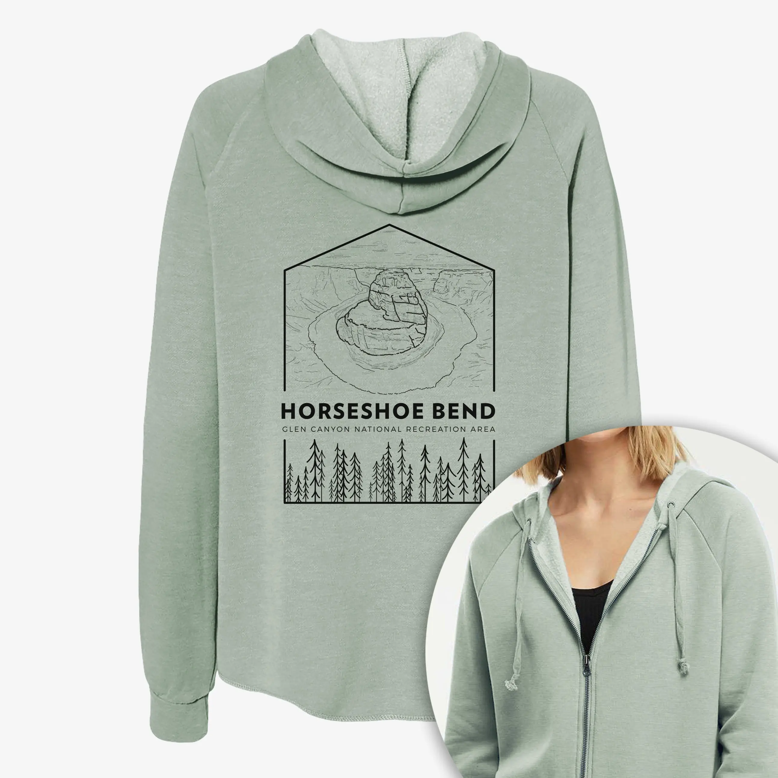 Horseshoe Bend - Glen Canyon National Recreation Area - Women's Cali Wave Zip-Up Sweatshirt