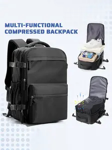 Ryanair Compressible Travel with Manual Pump, Small Design for Easy Carry, Multifunctional Unisex Laptop Bag for Short Trips, Vacuum Travel Backpack