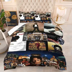 Michael Jackson Comforter Set (Including 1 Blanket And 1 Or 2 Pillowcases), Bedding, Suitable For Decorating Bedrooms And Dormitories For Teenagers And Adults, Ideal Gift For Fans