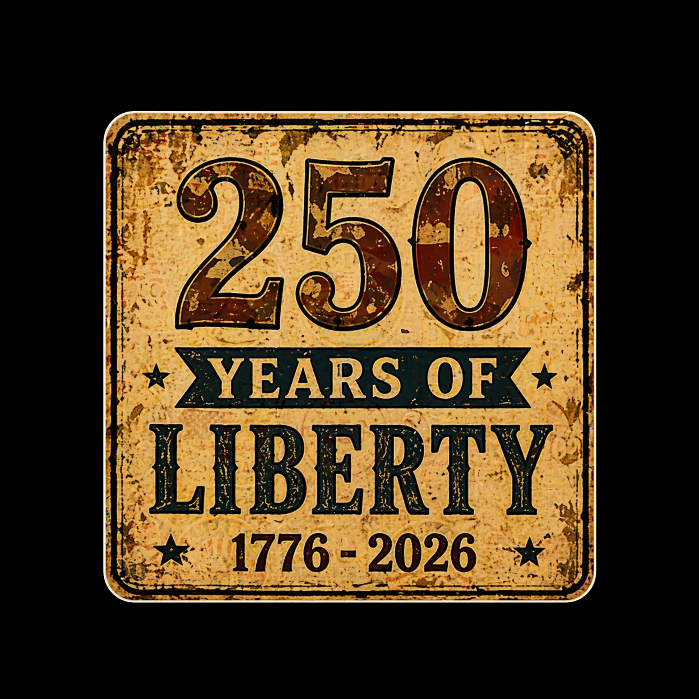 America 250 Years Liberty Sticker,  Vintage Patriotic USA Anniversary Decal Laptop Car Water Bottle Gift