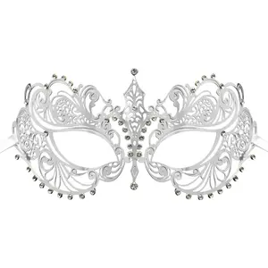 Laser cut metal womens masquerade mask venetian party mardi gras halloween mask