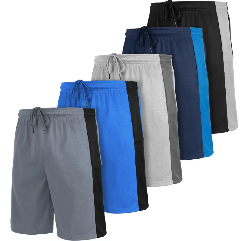 SPXTREME [5 Pack] Men’s Dry-Fit Athletic Shorts – Quick-Dry, Lightweight Activewear for Workout, Gym, Running, Basketball, Training & Fitness – Breathable Sports Shorts with Pockets for Men’s Active Lifestyle
